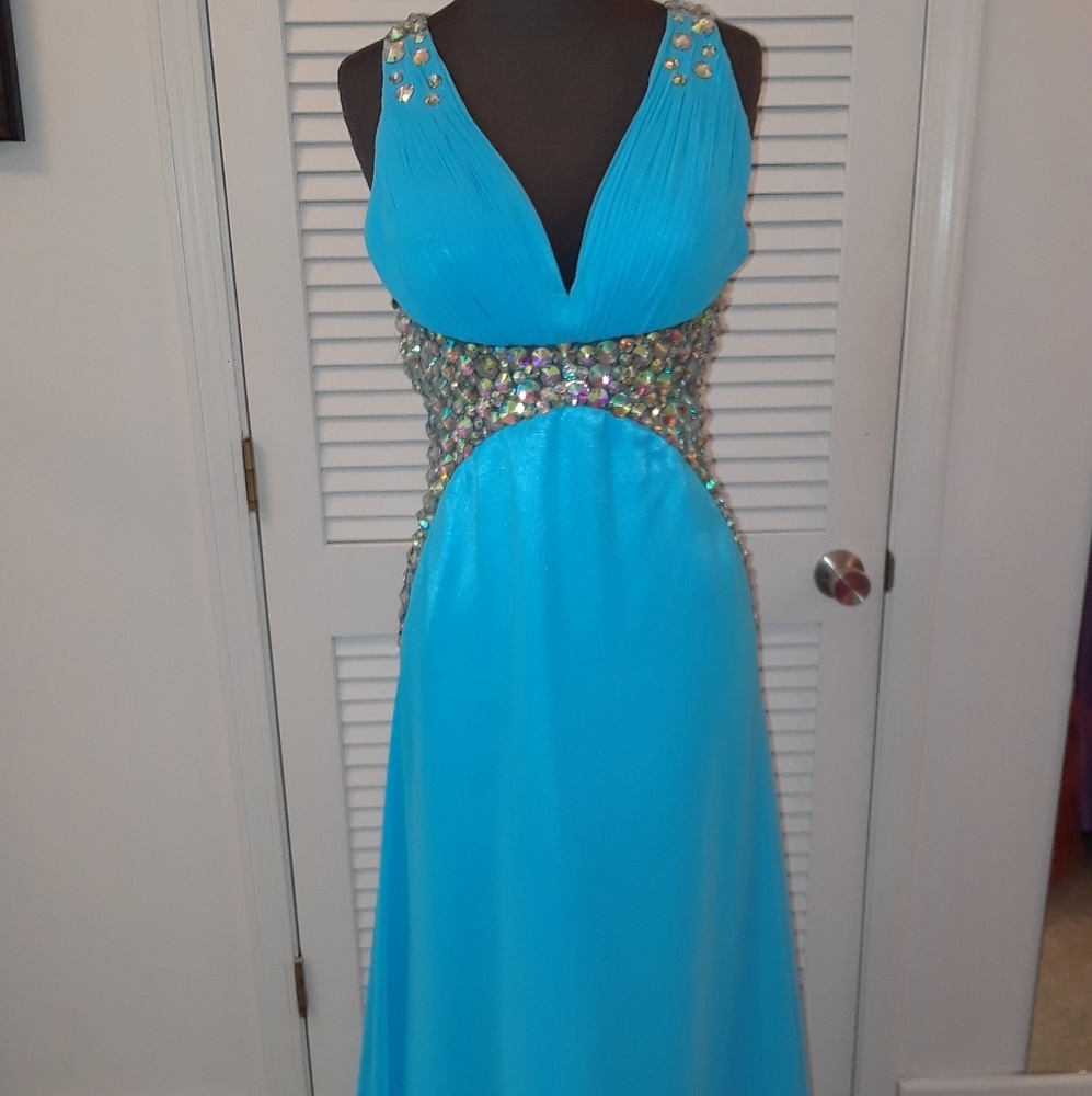 Blue prom dress